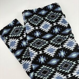 Justify Womens‎ XL Southwestern Aztec Print Black Blue Leggings